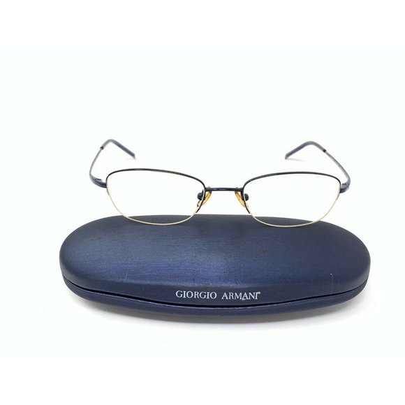 Giorgio Armani Titanium GA 173 VL1 Blue EYEGLASSES FRAMES Half Rimless 49 [] 19 - Picture 3 of 12